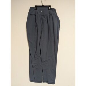 Athleta Elation Pant Womens Medium Petite Grey Blue High Rise‎ Yoga Activewear